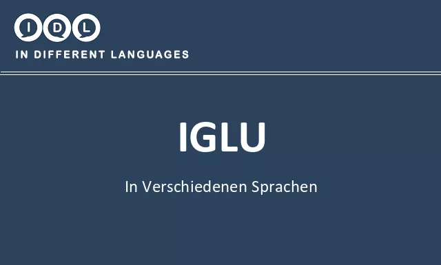 Iglu in verschiedenen sprachen - Bild