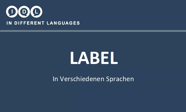 Label in verschiedenen sprachen - Bild