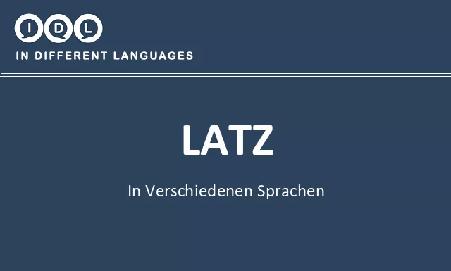 Latz in verschiedenen sprachen - Bild