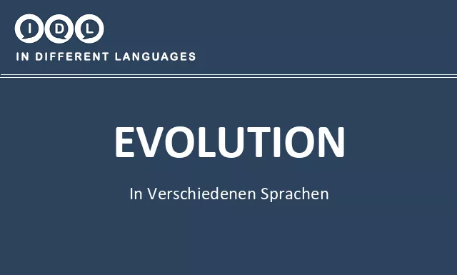 Evolution in verschiedenen sprachen - Bild