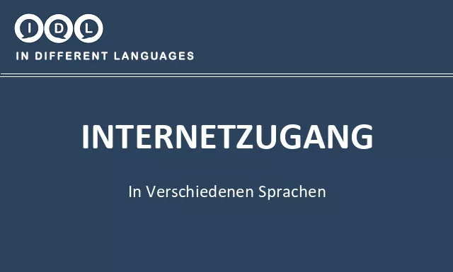 Internetzugang in verschiedenen sprachen - Bild