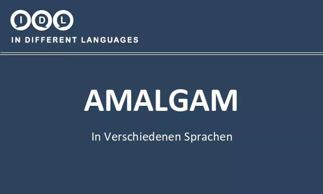 Amalgam in verschiedenen sprachen - Bild