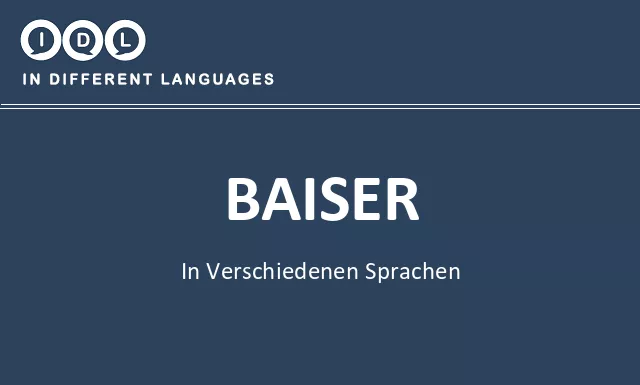 Baiser in verschiedenen sprachen - Bild