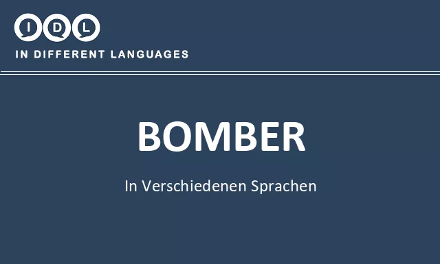 Bomber in verschiedenen sprachen - Bild