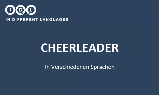 Cheerleader in verschiedenen sprachen - Bild