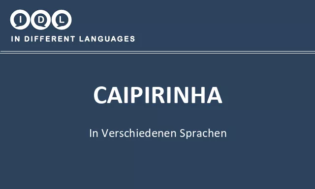 Caipirinha in verschiedenen sprachen - Bild