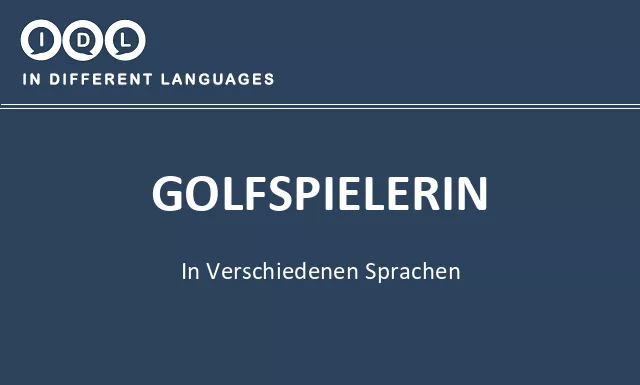 Golfspielerin in verschiedenen sprachen - Bild