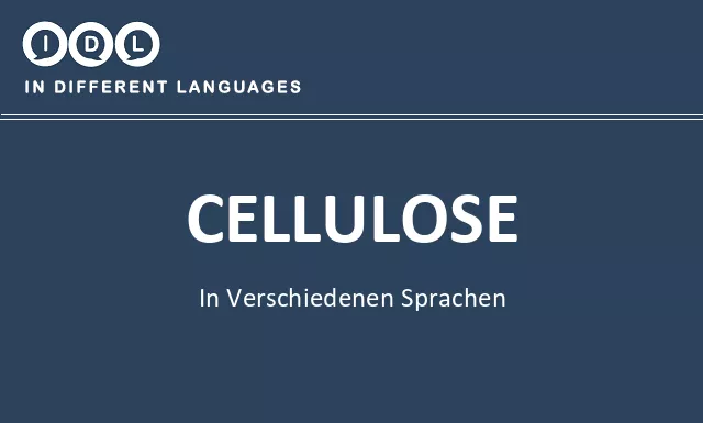 Cellulose in verschiedenen sprachen - Bild
