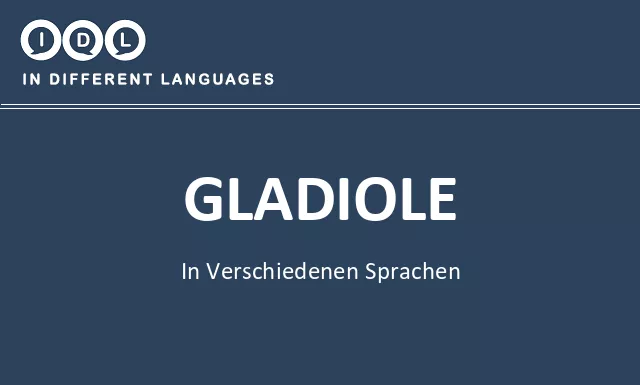 Gladiole in verschiedenen sprachen - Bild