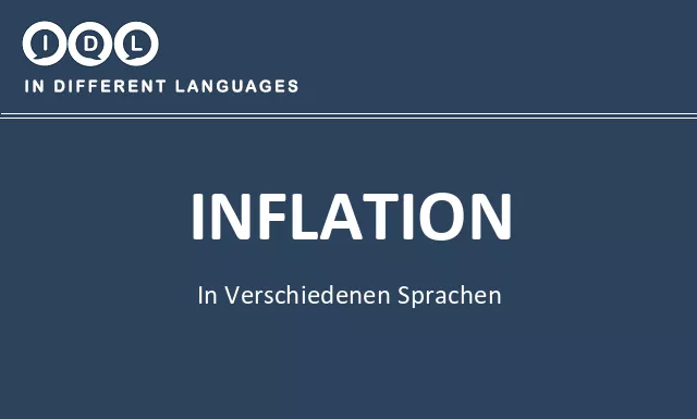 Inflation in verschiedenen sprachen - Bild