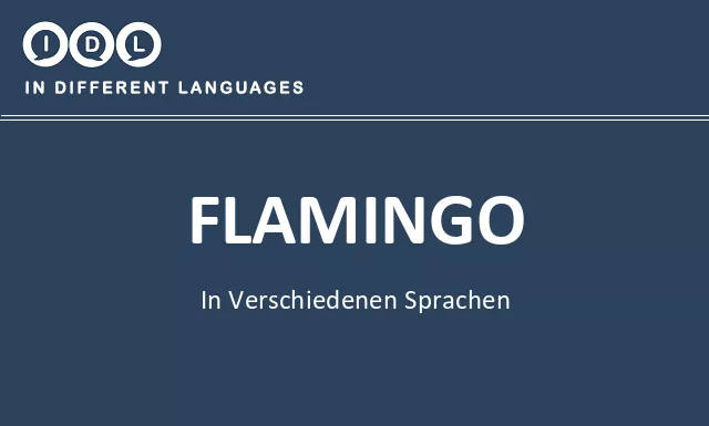 Flamingo in verschiedenen sprachen - Bild