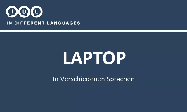 Laptop in verschiedenen sprachen - Bild