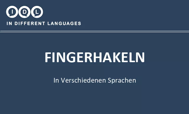 Fingerhakeln in verschiedenen sprachen - Bild