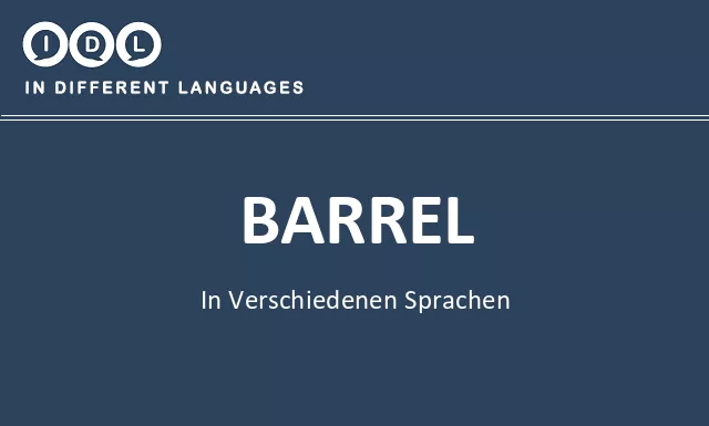 Barrel in verschiedenen sprachen - Bild