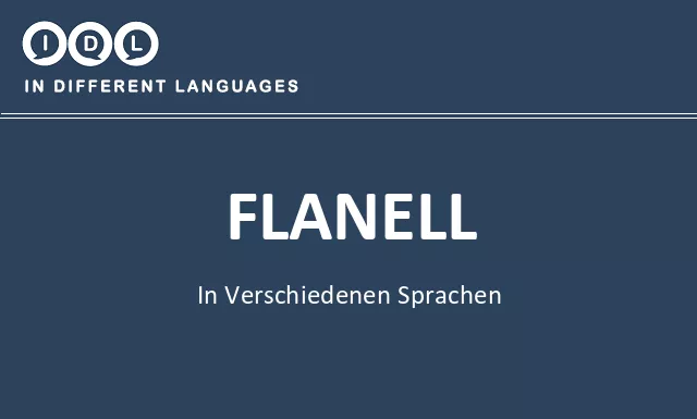 Flanell in verschiedenen sprachen - Bild