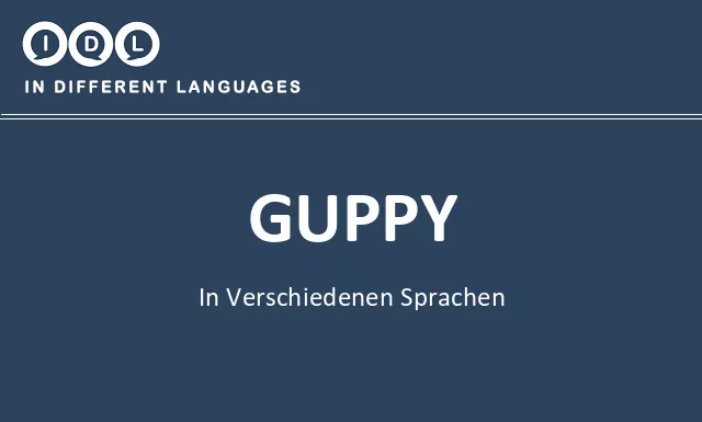 Guppy in verschiedenen sprachen - Bild