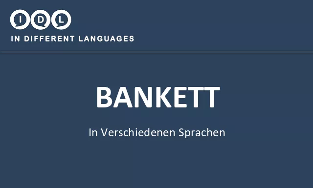 Bankett in verschiedenen sprachen - Bild