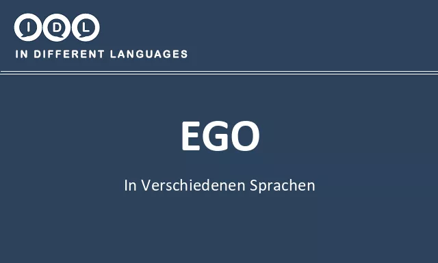 Ego in verschiedenen sprachen - Bild