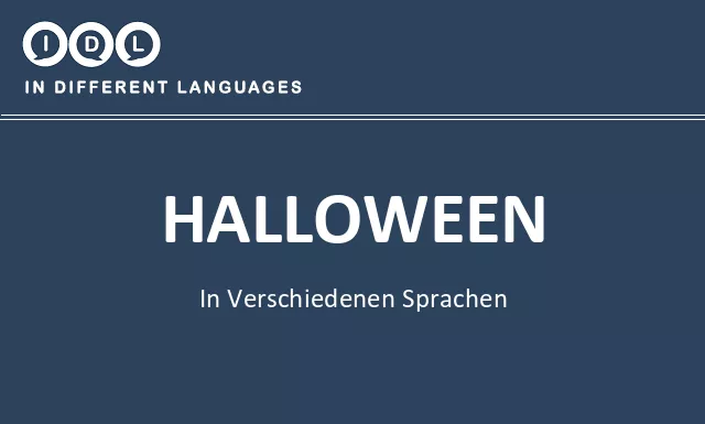 Halloween in verschiedenen sprachen - Bild