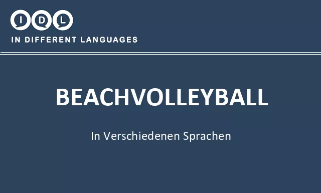 Beachvolleyball in verschiedenen sprachen - Bild