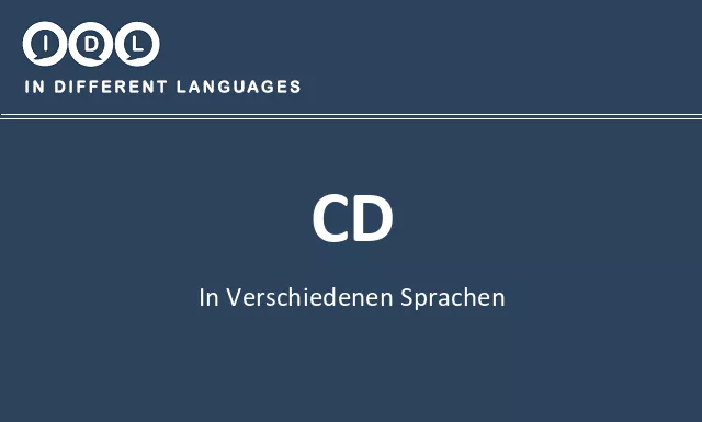 Cd in verschiedenen sprachen - Bild