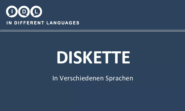 Diskette in verschiedenen sprachen - Bild