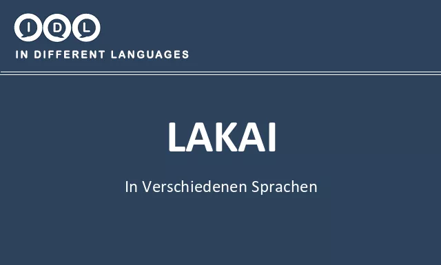 Lakai in verschiedenen sprachen - Bild
