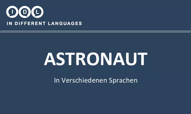 Astronaut in verschiedenen sprachen - Bild