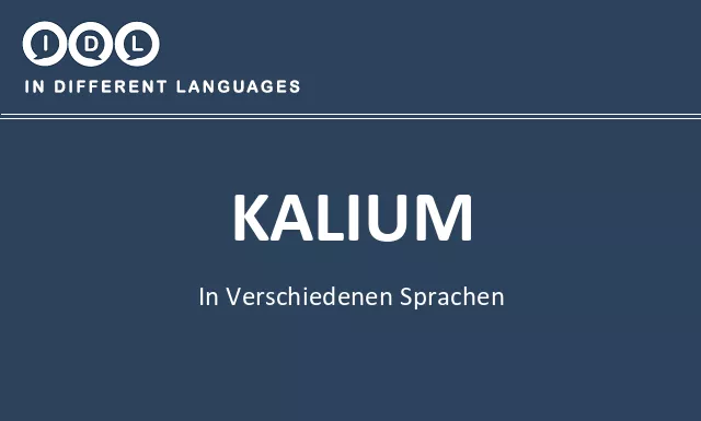 Kalium in verschiedenen sprachen - Bild