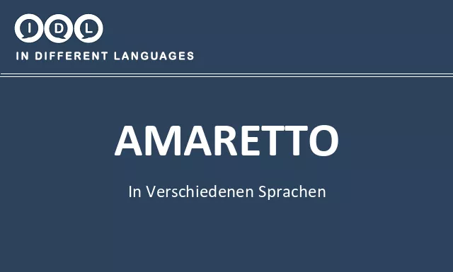 Amaretto in verschiedenen sprachen - Bild