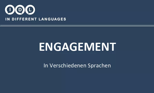 Engagement in verschiedenen sprachen - Bild