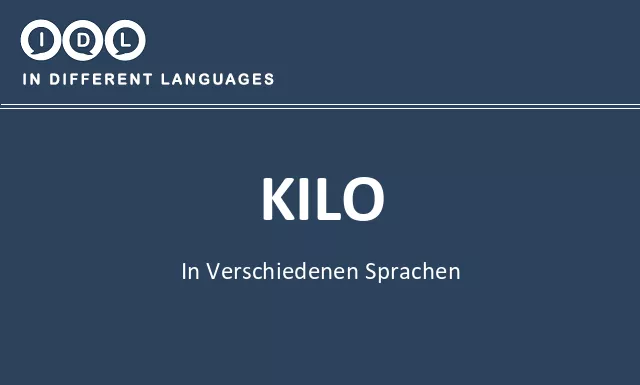 Kilo in verschiedenen sprachen - Bild