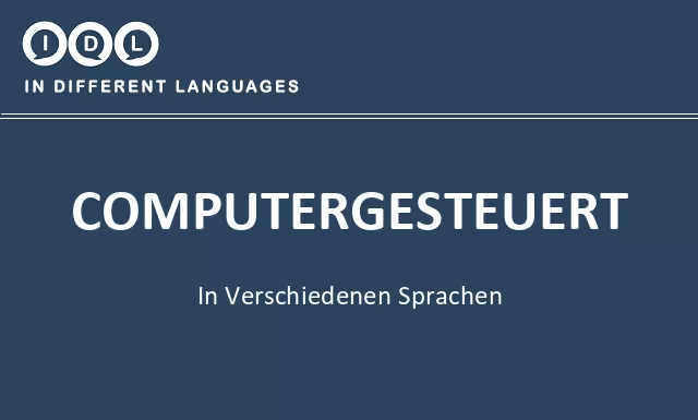 Computergesteuert in verschiedenen sprachen - Bild