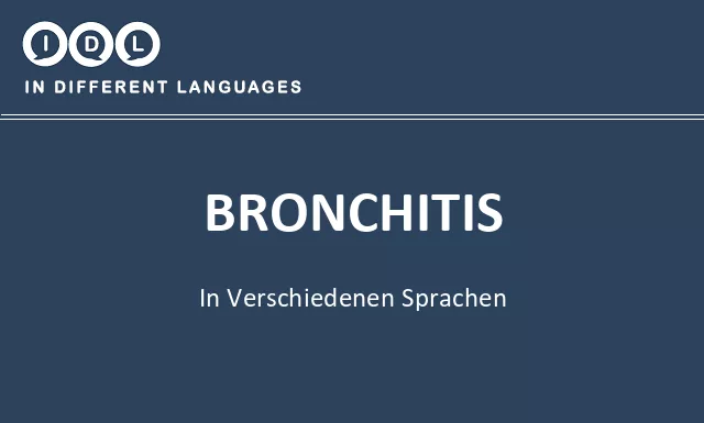 Bronchitis in verschiedenen sprachen - Bild