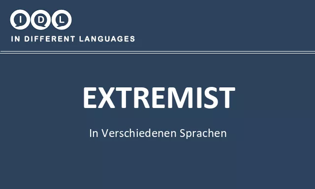 Extremist in verschiedenen sprachen - Bild