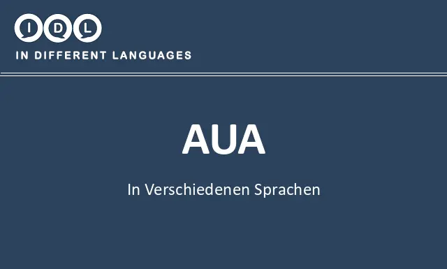 Aua in verschiedenen sprachen - Bild