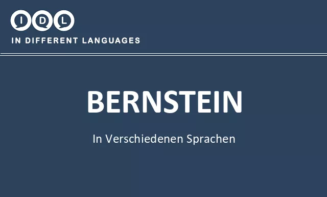 Bernstein in verschiedenen sprachen - Bild