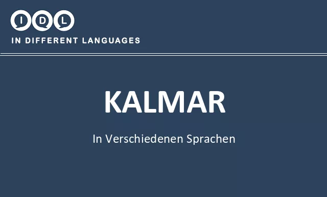 Kalmar in verschiedenen sprachen - Bild