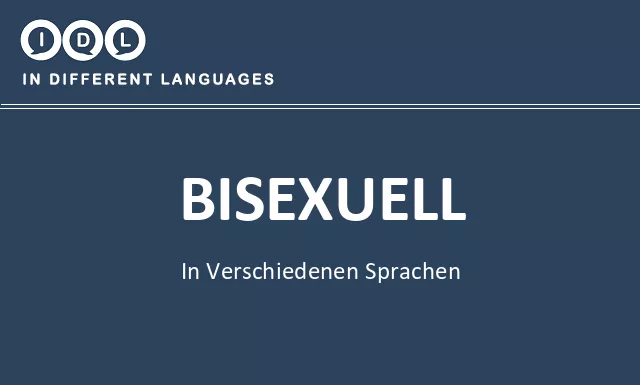 Bisexuell in verschiedenen sprachen - Bild
