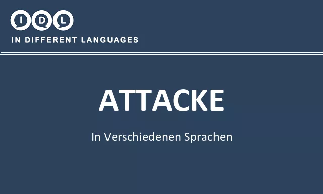 Attacke in verschiedenen sprachen - Bild