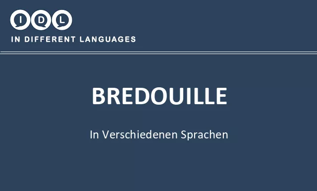 Bredouille in verschiedenen sprachen - Bild