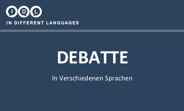 Debatte in verschiedenen sprachen - Bild