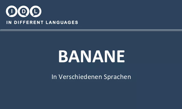 Banane in verschiedenen sprachen - Bild