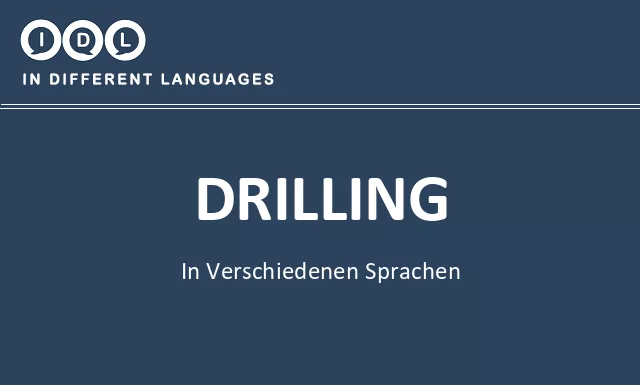 Drilling in verschiedenen sprachen - Bild