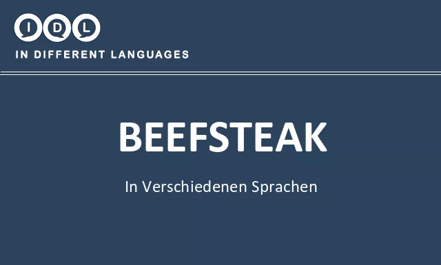 Beefsteak in verschiedenen sprachen - Bild