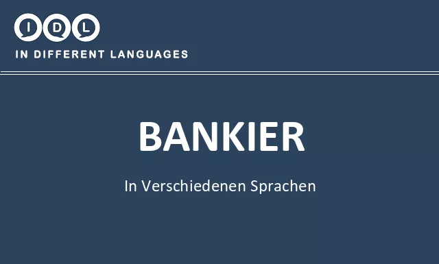 Bankier in verschiedenen sprachen - Bild