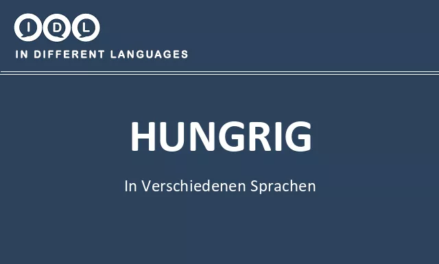 Hungrig in verschiedenen sprachen - Bild