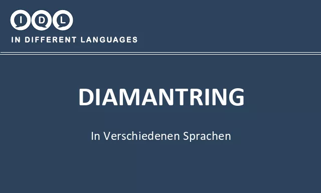 Diamantring in verschiedenen sprachen - Bild