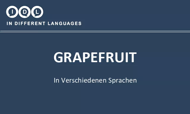 Grapefruit in verschiedenen sprachen - Bild