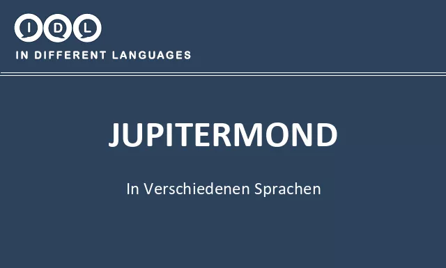 Jupitermond in verschiedenen sprachen - Bild